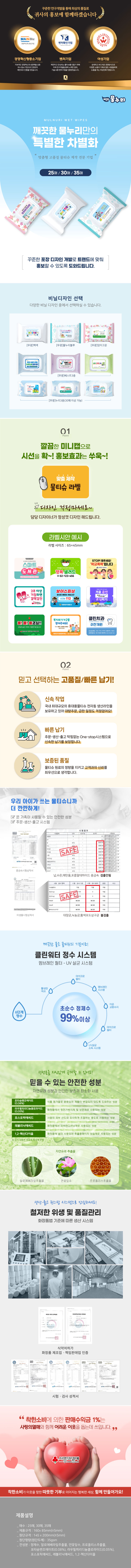 25매 베스트 3종 물티슈 캡형 관공서 판촉물 상세이미지